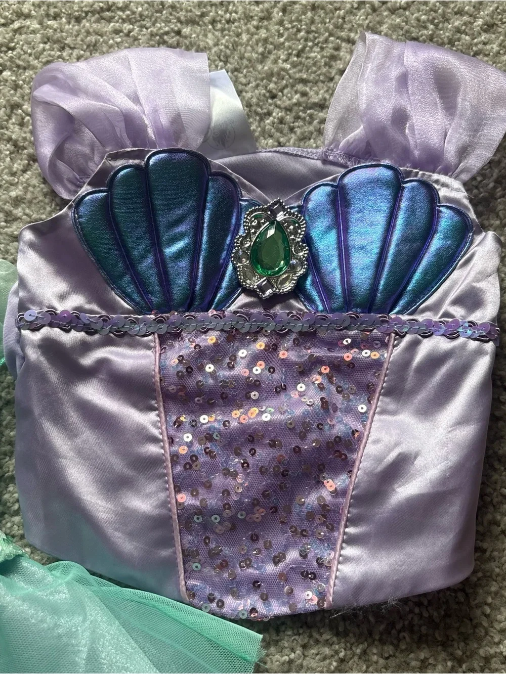 Disney Ariel Mermaid Princess Costume Dress 2 Piece Sz 3 Skirt Top Little